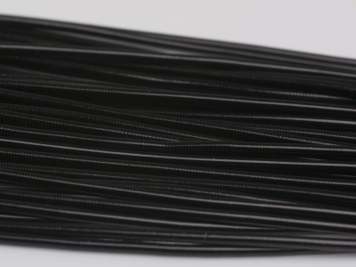 Gloss Black French Wire - 1mm - for Beadwork and Embroidery